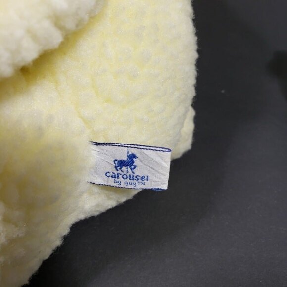 Vintage Bunny Plush Toy Rabbit Shearling Off White 11 in. - Picture 6 of 8